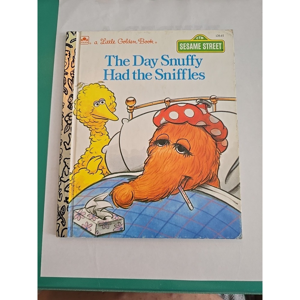 The Day Snuffy Had the Sniffles (Little Golden Book) Sesame Street 1988